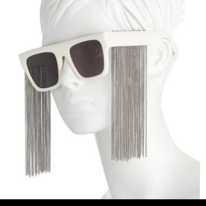 😎Stella McCartney white chain sunglasses
